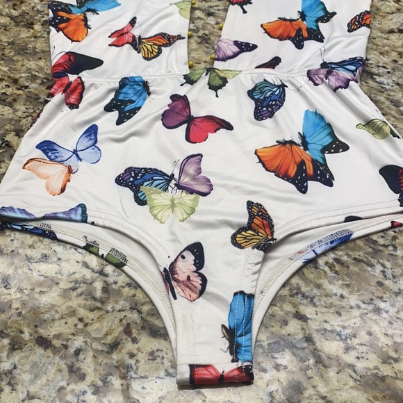 Rococo Sand Butterfly Beaded One Piece Swimsuit - Picture 3 of 8